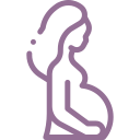 ikona - menstruacja, ostatni trymestr ciąży