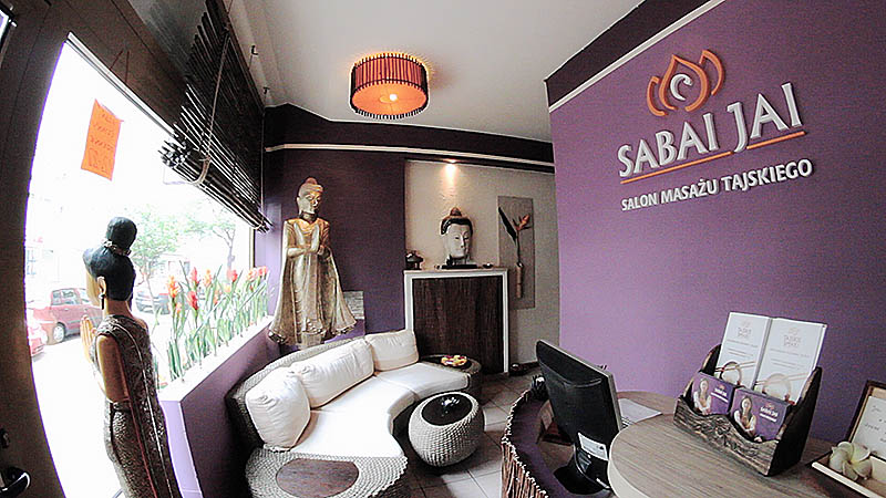 wnętrze salonu sabai jai Gdynia